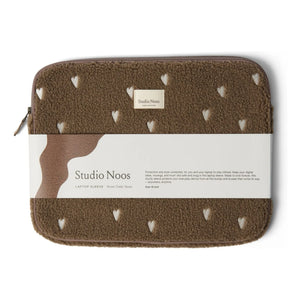 Studio Noos - Heart Patterned Laptop Bag | Brown