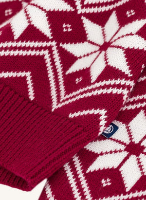 Petit Bateau - Jakarlı Yün Kazak | Bordo