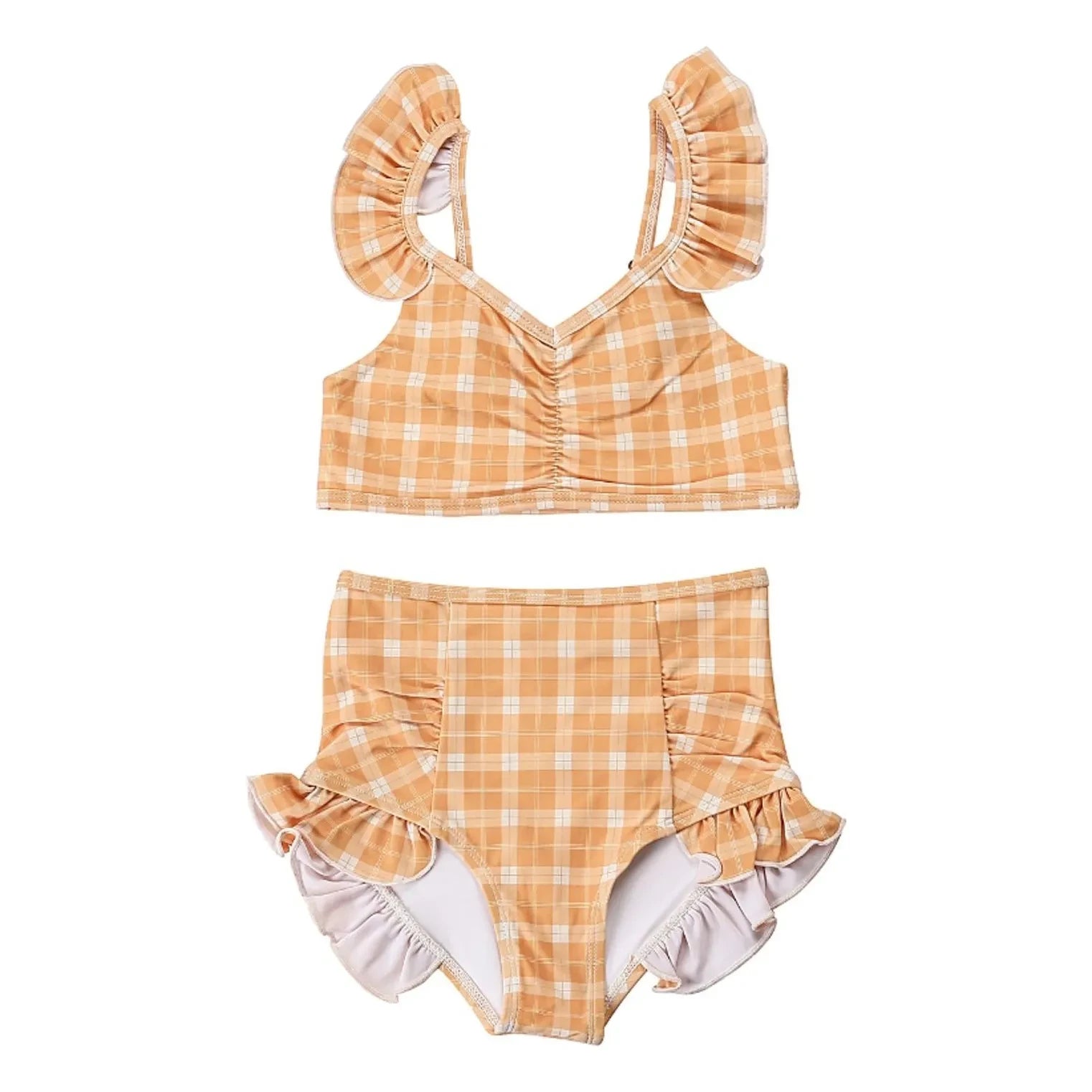 Grech & Co - 2 Parça Volanlı Bikinili Set, Geri Dönüştürülmüş Elyaflar | Turuncu