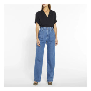 Xirena - Blusa Muselina Algodón Avery | Negro