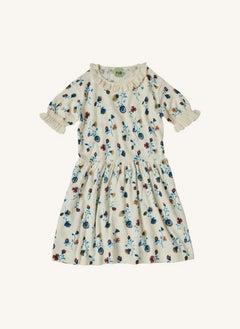 FUB - Maille Extra Dünne Fleur Baumwoll Organisches Kleid | Ecru