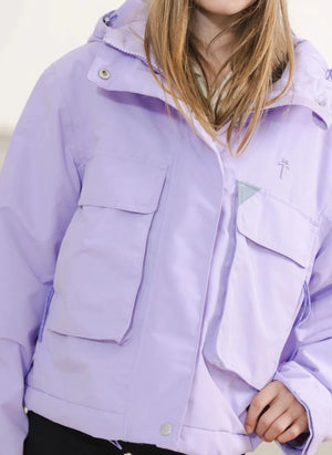 Töastie - Impermeable, Chaqueta Con Forro De Fibra Reciclada | Lila
