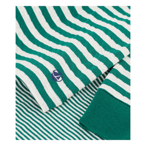Petit Bateau - Pijama de algodón orgánico a rayas | Verde