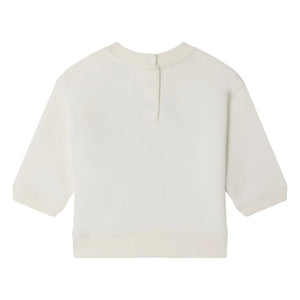 Bonpoint - Sweatshirt Gena Cerise Bio-Baumwolle Baby | Creme