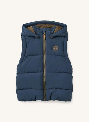 Copenhagen Colors - 2-in-1 Down Jacket with Removable Sleeves | Navy