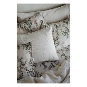 garbo&friends - Honeysuckle Cotton Muslin Fitted Sheet | Ecru