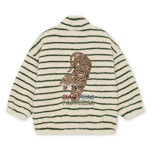 Konges Sløjd - Recycled Fiber Jody Striped Sherpa Jacket | Ecru