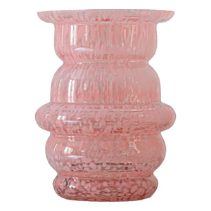 Cosin - Dome gepunktete Glasvase | Rosa