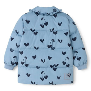 Liewood - Chaqueta acolchada Anemone Hearts de fibras recicladas | Azul