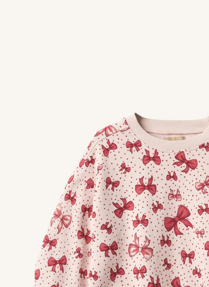 Wheat - Lia Düğümlü Sweatshirt, Organik Pamuk | Şeker Pembesi