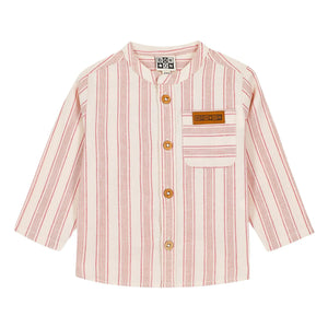 Bonton - Never Striped Bebek Gömleği | Krem