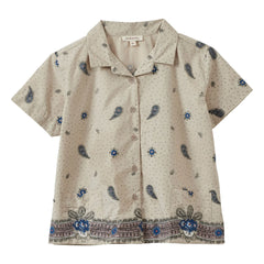 Caramel - Bambus-Paisley-Hemd | Ecru