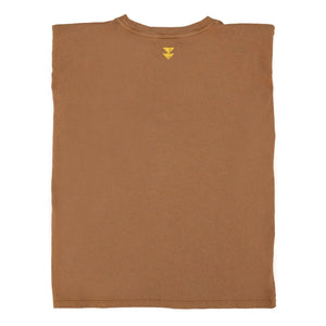 Sisters Department - Alicia Schulterklappen Leinen und Baumwollshirt | Braun
