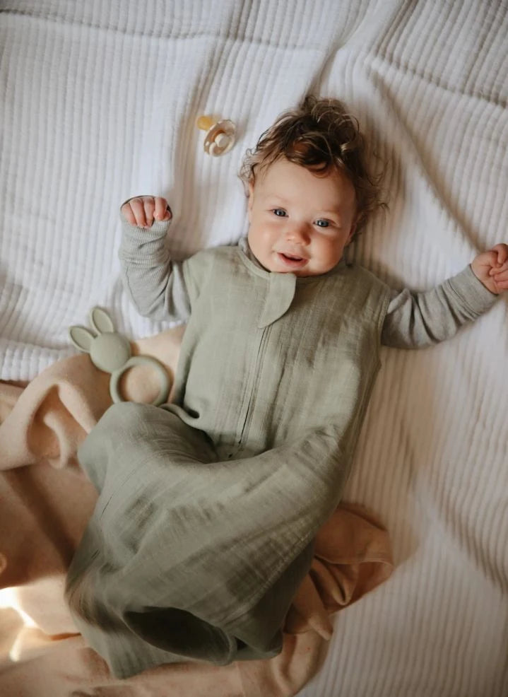 Mushie - Lightweight sleeping bag, organic cotton | Sage