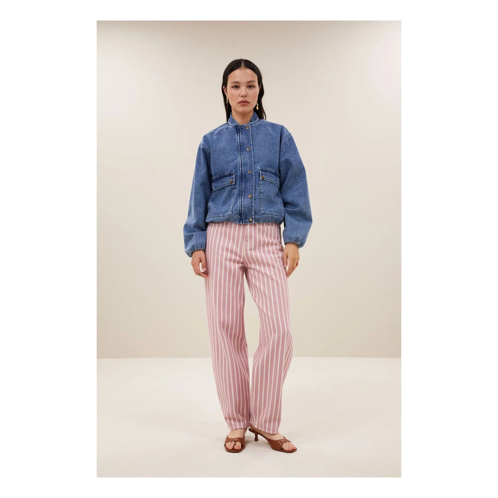 By Bar - Maggie Organik Pamuk Denim Ceket | Denim mavisi