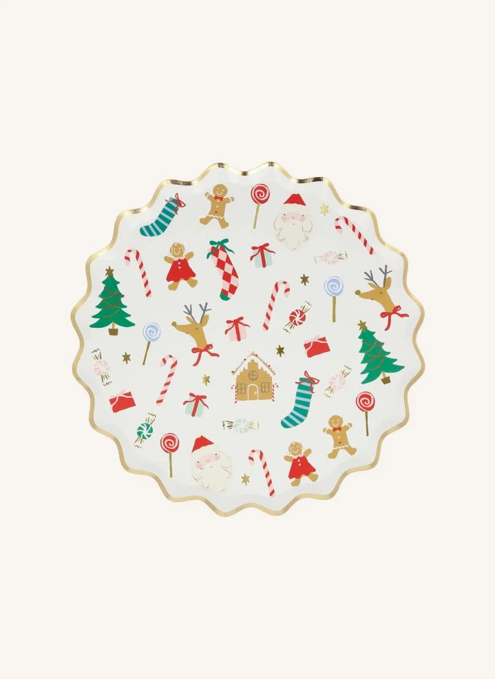 Meri Meri - Joli Noël küçük tabaklar - 8'li set