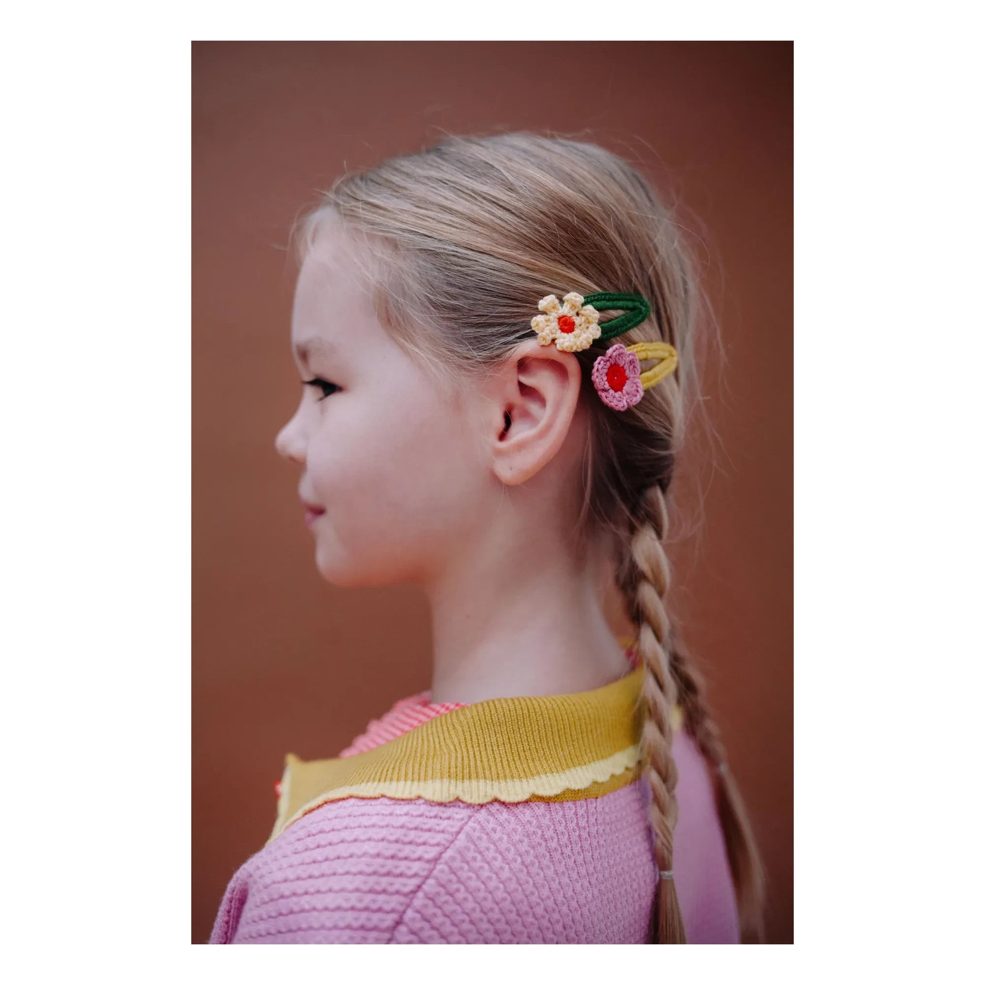 Sticky Lemon - Set de 2 clips florales | Rosa pálido