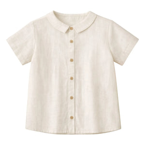 Lililotte - Maxime Bio-Baumwoll-Musselinseiden-Hemd | Ecru