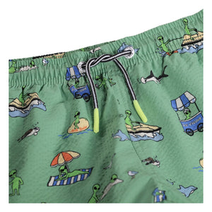 Molo - Niko Aliens Badeshorts | Grün