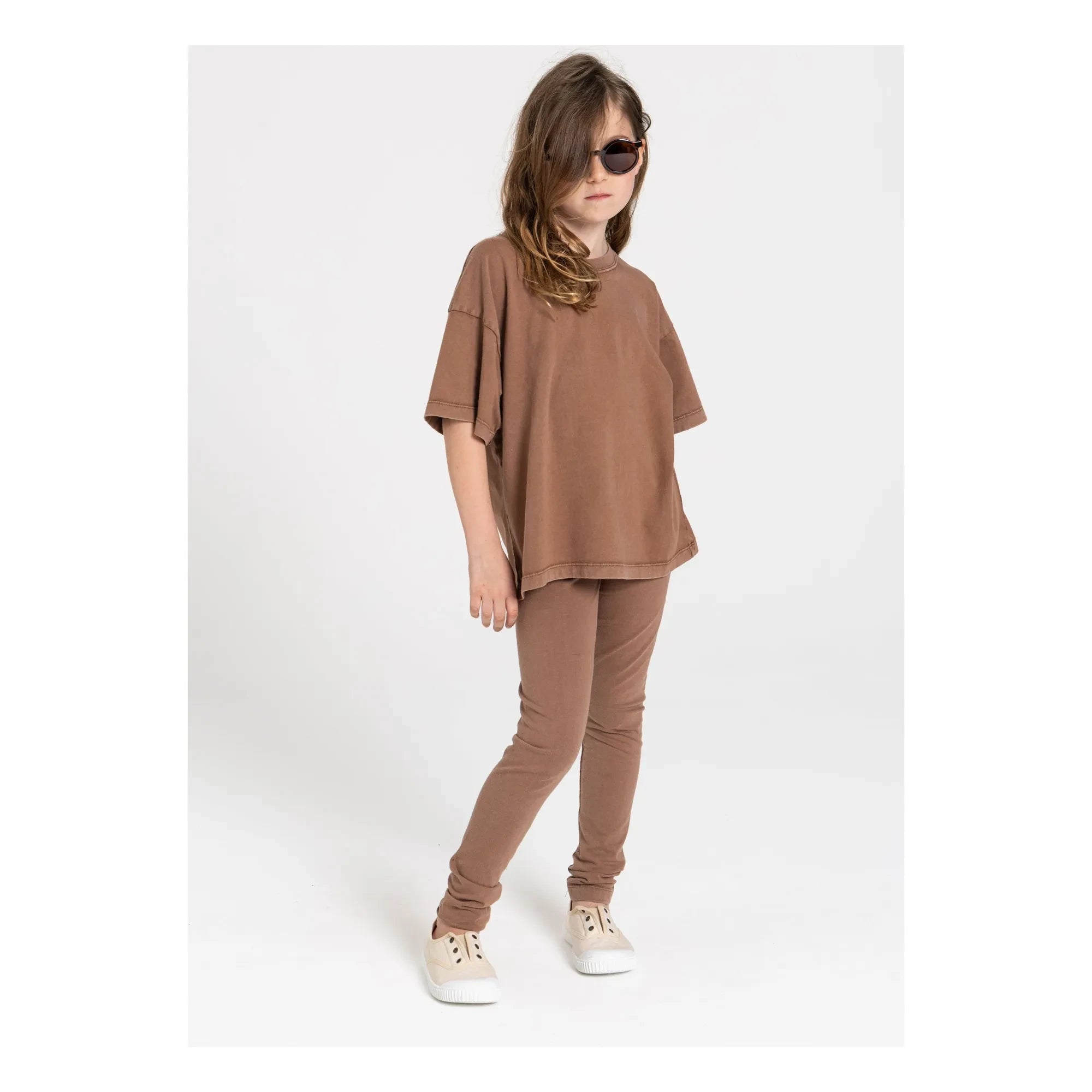 Smallable Kid - Lou organik pamuk tayt | Kahverengi
