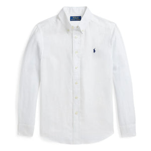 Ralph Lauren - Leinen-Sporthemd mit Logo | Weiß