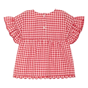 SISSEL EDELBO - Charlène Vichy Blouse - Kids Collection | Red