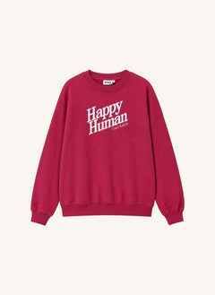 Cos I Said So - Happy Human Bio-Baumwoll-Sweatshirt | Rot