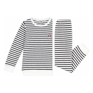 Petit Bateau - Schlafanzug „Sailor“ aus Modal mit Frottee-Einsatz | Marineblau