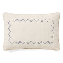 Editions Aimable - Camille embroidered frieze cushion | Ivory Gauze
