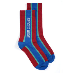 Bobo Choses - Gestreifte Socken Bobo Choses Bio-Baumwolle | Bordeaux