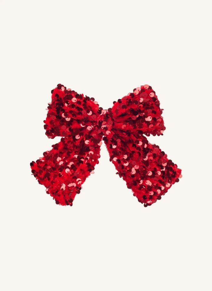 Rockahula Kids - Samt Pailletten Schleifen Haarschmuck | Rot