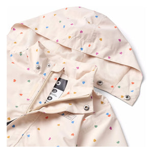 Molo - Chaqueta impermeable de fibra reciclada Waiton Cœurs | Rosa pálido