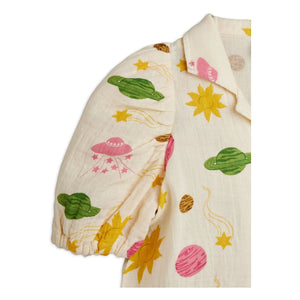 Mini Rodini - Bio-Baumwoll-Musselin-Stoffbluse | Ecru
