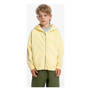 Matona - Organik pamuklu kapüşonlu fermuarlı sweatshirt | Soluk sarı