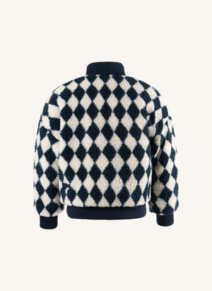 Gosoaky - Alpaka Punch Bomber Ceket | Koyu Mavi