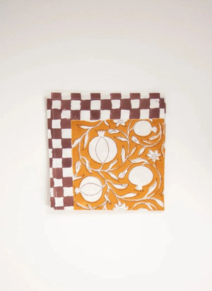 Olsson & Jensen - Pomona Granatapfel-Servietten - 4er-Set | Senf