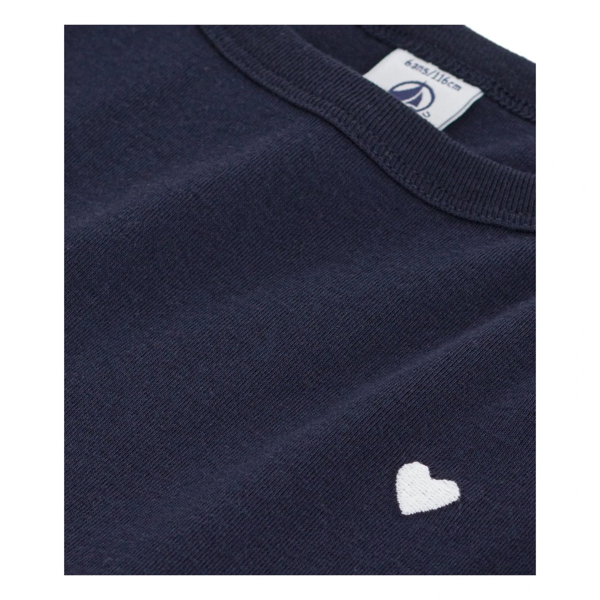 Petit Bateau - Organik Pamuk Kalp Elbise | Lacivert