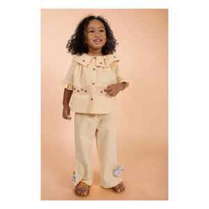 Loir - Hortense Vichy Cherry Blouse Organic Cotton | Yellow