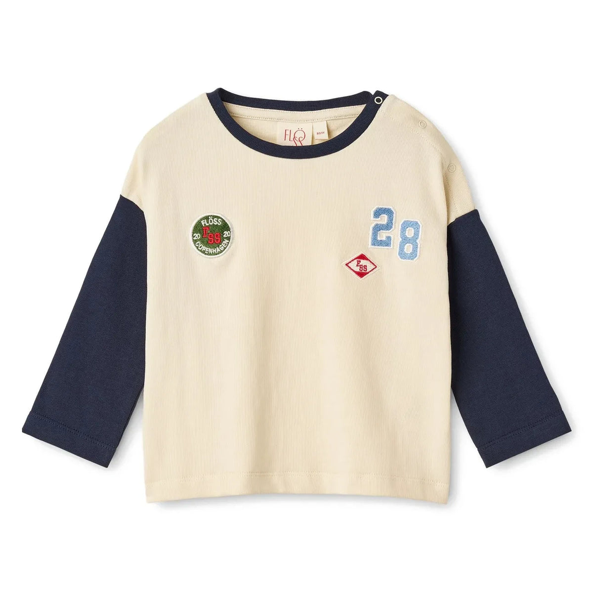 Flöss - Camiseta de Parches Eskil | Crema