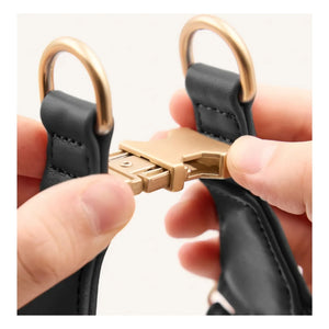 Cafide - Vegan deri köpek tasması Step in | Siyah