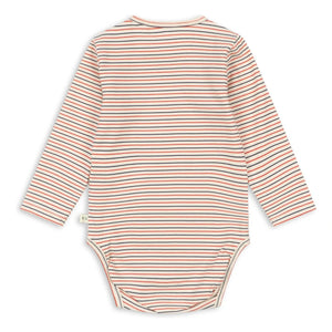 Konges Sløjd - Striped Organic Cotton Bodysuit | Red