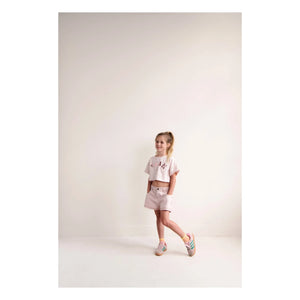 Jenest - Lizzy Yeah Crop Tişört Organik pamuk | Soluk Pembe