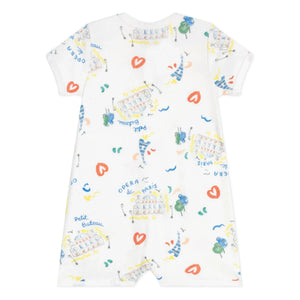 Petit Bateau - Schlafanzug Kombishort Opera | Weiß