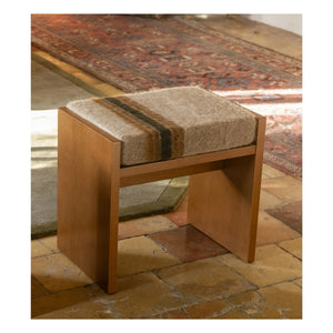 The Socialite Family - gestreifter Mohair Chiesa Hocker | Braun