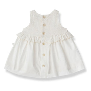 1+ in the family - Cadaques Besticktes Kleid | Weiß