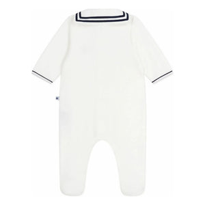 Petit Bateau - Dors Bien pijama Vareuse yaka | Beyaz