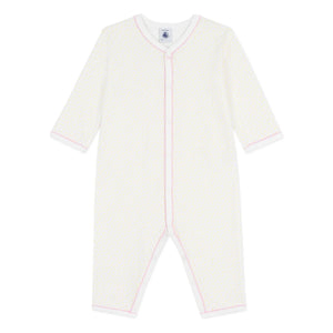 Petit Bateau - Dors Bien organik pamuklu pijama | Beyaz