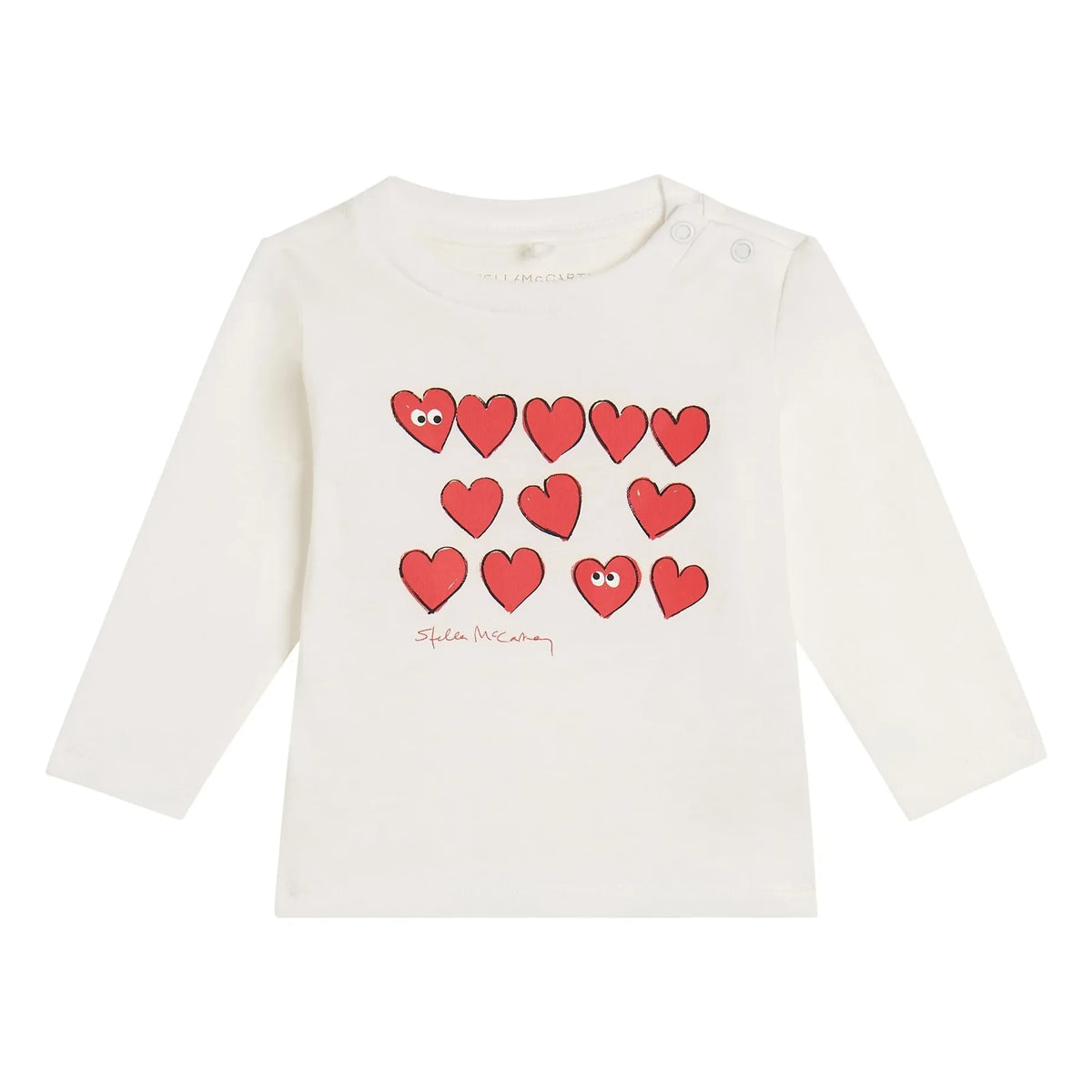 Stella McCartney Kids - Kalpler Tişörtü | Kırık Beyaz