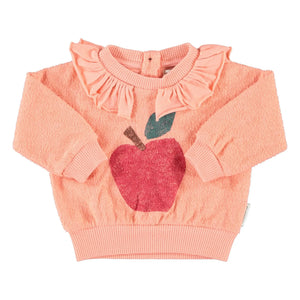 Piupiuchick - The Lunch Club organik pamuklu havlu sweatshirt | Coral