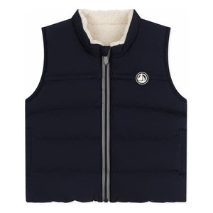 Petit Bateau - Ärmellose Steppweste mit Logo | Marineblau